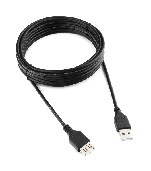 Кабель Gembird PRO USB 2.0 удлинительный 4.5м AM/AF позол. контакты, пакет
