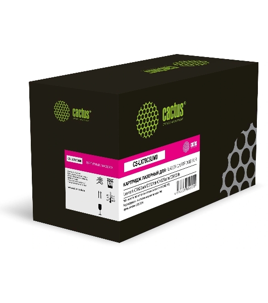 Картридж лазерный Cactus CS-LX78C5UM0 78C5UM0/78C5UME пурпурный (7000 стр.) для Lexmark CX622ade/CS521dn/CX625adhe/CS622de с чипом