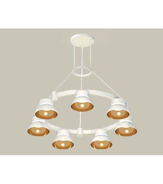 Светильник Ambrella light XR92031402/7 SWH/PYG/CL белый песок/золото желтое полированное/прозрачный GX53 (A9203, C9236, N8144)
