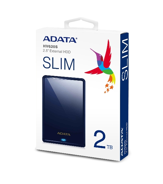 Внешний HDD 2.5' ADATA HV620S, 2TB, USB 3.2 Gen 1 Type-A, 5400 rpm, темно-синий
