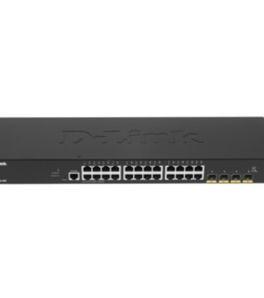 Коммутатор D-Link DGS-1250-28X/A1A, 24×1 Гбит/с + 4×10 Гбит/с SFP+, управляемый