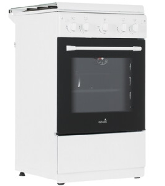 Плита газовая Cezaris ПГ 2150-08 белый, конфорок 4 шт, духовка 43 л, 51 см x 85 см x 55 см
