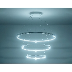 Подвесной светодиодный светильник Ambrella light FL5511/3+9 WH белый 90W 3000K/4200K/6400K D800/600/400*1300 (без ПДУ), фото2