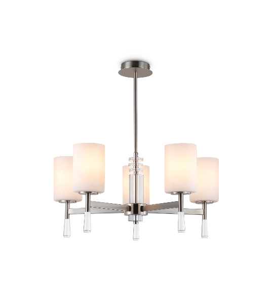 Люстра Ambrella light LH56251/5 SN/FR никель/белый матовый E27/5 max 60W D600*590