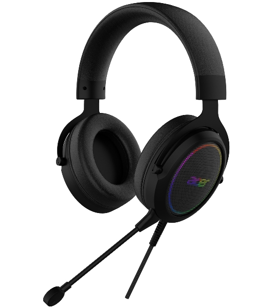 Гарнитура Acer AHW120 чёрный, проводная, USB, подсветка