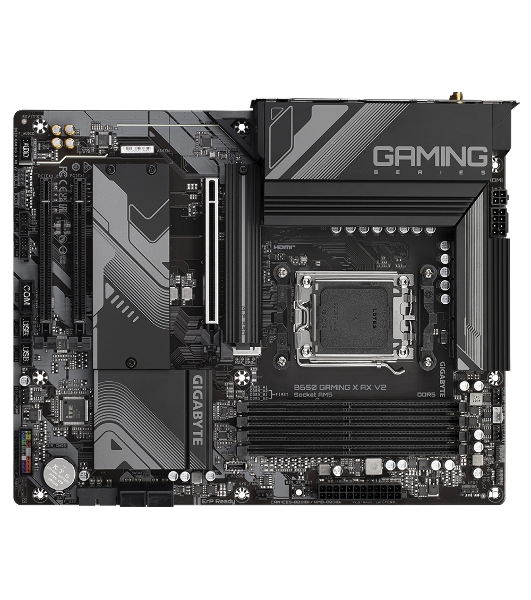 Материнская плата Gigabyte B650 GAMING X AX V2, AM5, AMD B650, 4xDDR5, 4xSATA, 3xM.2, 1xPCI-E 4.0 x16, 2xPCI-E 3.0 x1, 1xUSB-A 3.2 Gen 2, 3xUSB-A 3.2 Gen 1, 1xUSB-C 3.2 Gen 2, 1x 2.5Gb LAN, 3x3.5 мм, 7.1, ATX