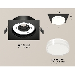 Комплект встраиваемого светильника Ambrella light XC8062022 SBK/FR/CL черный песок/белый матовый/прозрачный GX53 (C8062, N8399), фото 1