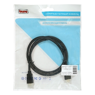 Кабель аудио-видео Buro HDMI (m)/HDMI (m) 1м. Позолоченные контакты черный (BHP HDMI 2.0-1)