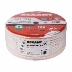 Кабель коаксиальный Rexant SAT 50м+CU/CU 75 Ом, 100м белый центральная жила CU медь, экран фольга AL, оплетка CU медь, 100 м, фото3