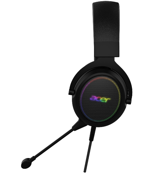 Гарнитура Acer AHW120 чёрный, проводная, USB, подсветка
