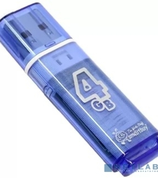 Флешка USB Smartbuy Glossy series Blue (SB4GbGS-B), 4Gb, USB 2.0, R/W 25/15, синий