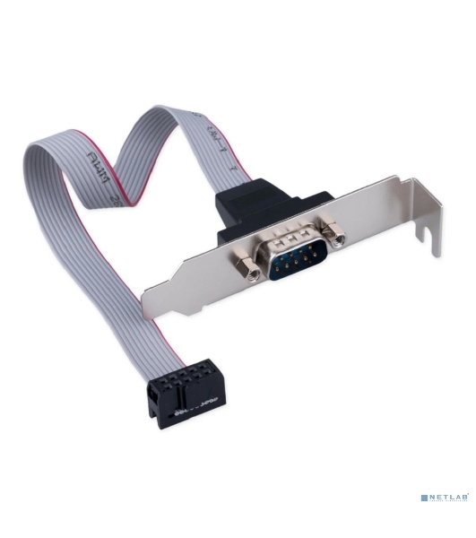 Планка на заднюю панель низкопрофильная Cablexpert CCDB9RECEPTACLE-LP, 1 порт COM/RS-232/DB9-M
