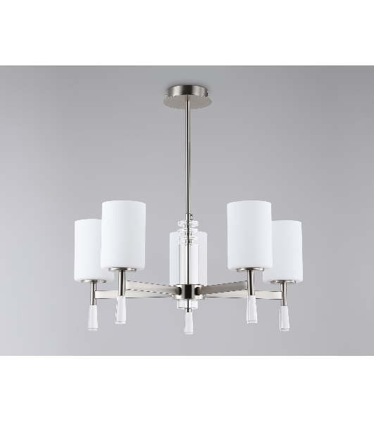 Люстра Ambrella light LH56251/5 SN/FR никель/белый матовый E27/5 max 60W D600*590
