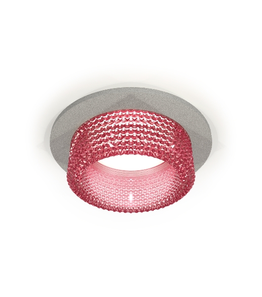 Комплект встраиваемого светильника Ambrella light XC6514042 SGR/PI серый песок/розовый MR16 GU5.3 (C6514, N6152)