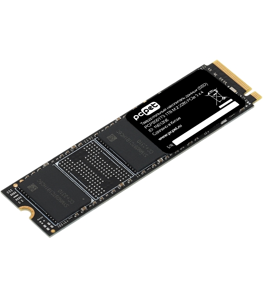 Накопитель SSD PC PET PCPS001T3, 1Tb, PCIe 3.0 x4, M.2 2280, NVMe, R/W 2000/1600