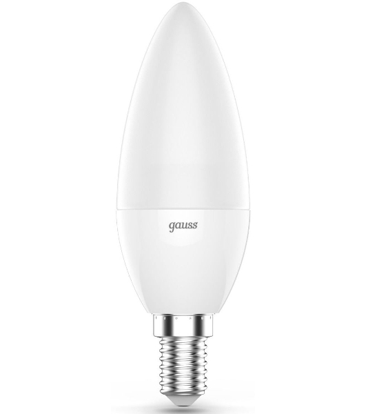 Лампа светодиодная Свеча Gauss 6W E14 RGbW+димирование LED 1/10/100