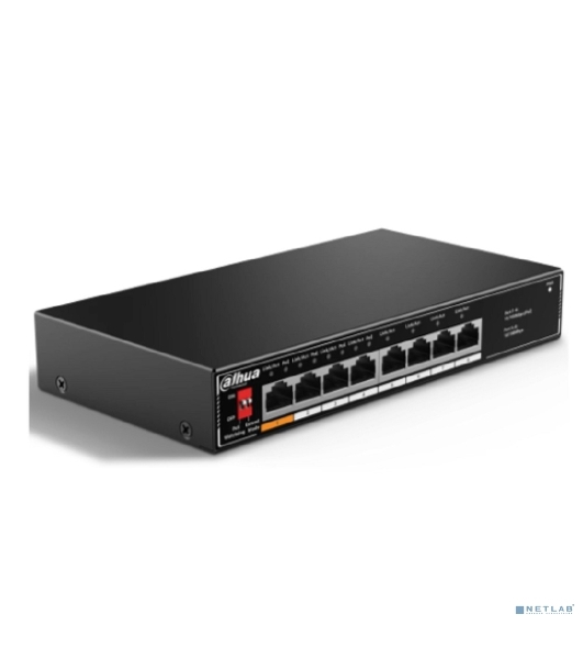 Коммутатор Dahua DH-SF1008LP, 8×100 Мбит/с, неуправляемый