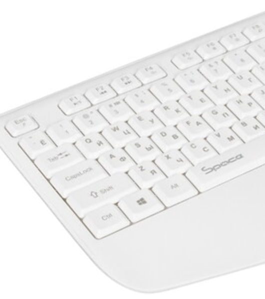 Комплект клавиатура+мышь Qumo Space K57/M75 беспроводной, USB, 1200 DPI, белый