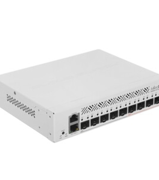 Коммутатор MikroTik Cloud Router Switch CRS310-1G-5S-4S+IN with 800 MHz CPU, 256 MB RAM, 4xSFP+, 5xSFP cages, 1xGbit LAN port, RouterOS L5, desktop case, rackmount ears, PSU