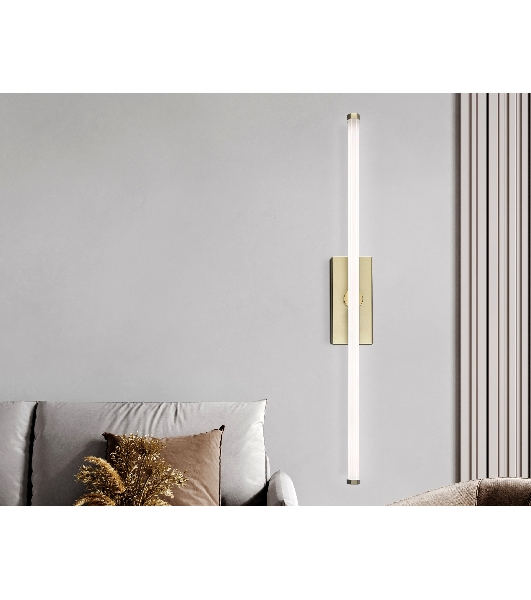 Настенный светодиодный светильник Ambrella light FL6114 GD золото 9W 3000K-6400K 410*45*80