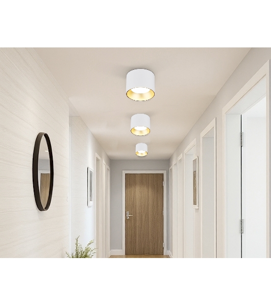 Светильник Ambrella light TN52882 SWH/SGD белый песок/золото песок GX53 max 12W D97*70