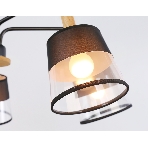 Светильник Ambrella light TR4741/5 BK/LW черный/светлое дерево E27/5 max 40W D760*350, фото6