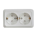 Розетка 2-м BOLLETO защ. шторки с заземл. накл. 7128х белый ASD/IN HOME 4690612000961, фото2
