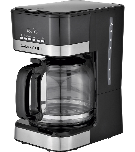 Кофеварка капельная Galaxy Line GL 0711 черный, исп. кофе - молотый, 1,8 л, 1100 Вт.