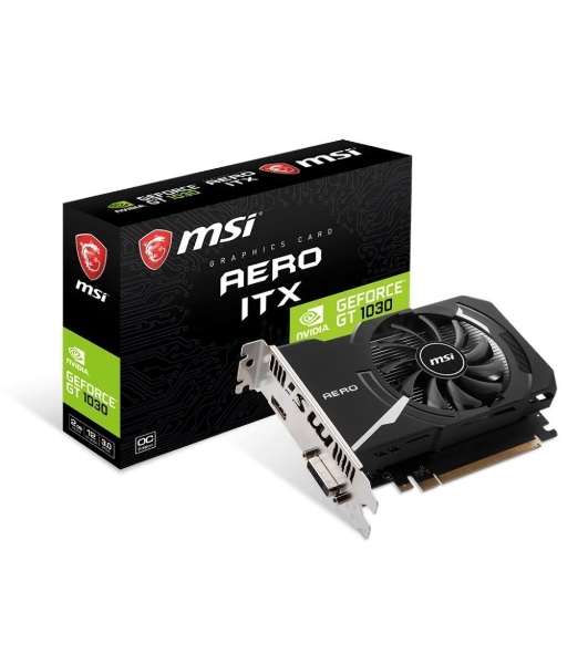 Видеокарта MSI PCIE16 GT1030 2GB GDDR4 GT 1030 AERO ITX 2GD4 OC
