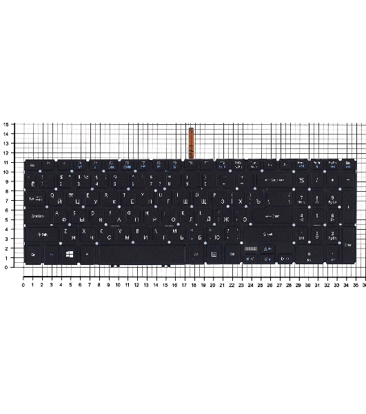 Клавиатура для ноутбука Acer TravelMate P658-M черная с подсветкой