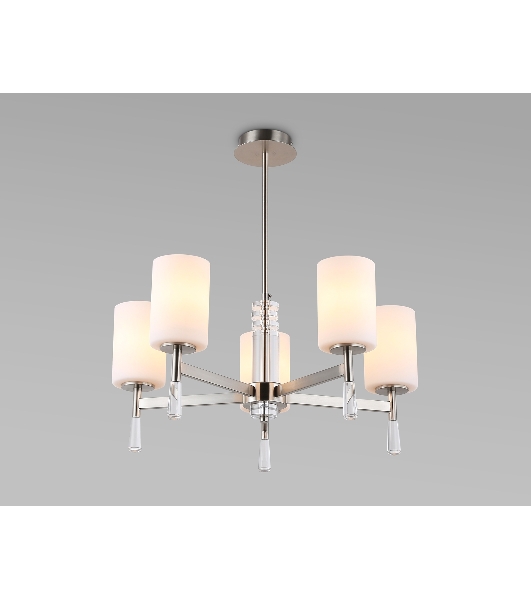 Люстра Ambrella light LH56251/5 SN/FR никель/белый матовый E27/5 max 60W D600*590