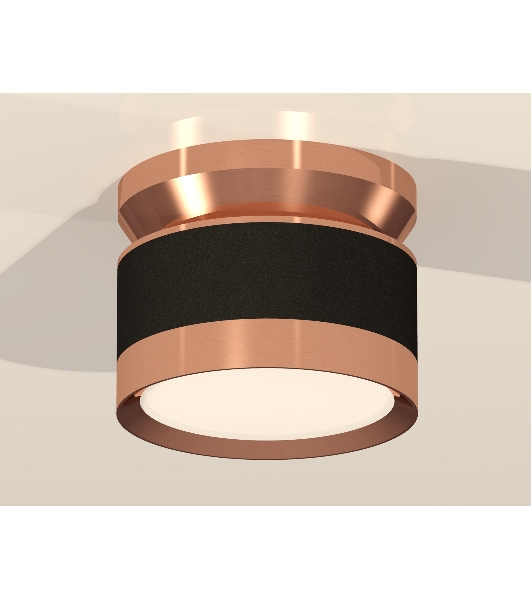 Светильник Ambrella Light XS8102065 SBK/PPG черный песок/золото розовое полированное GX53 (N8912, C8102, N8126)