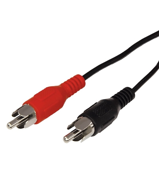 Шнур Rexant 2 RCA - 2 RCA, 3 м, черный (10 шт./уп.)