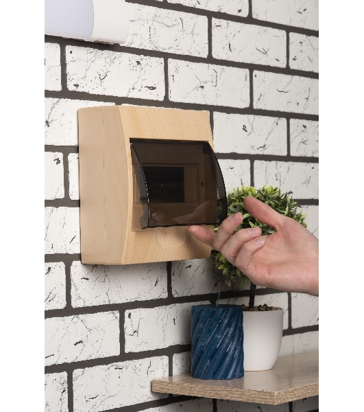 Щит ЩРН-П-8 IP41 светлое дерево PROxima EKF pb40-n-8-light
