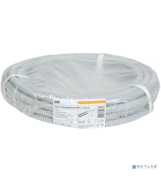 Труба гофр. IEK CTG20-16-K41-010I ПВХ d 16 с зондом