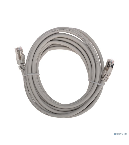 Патч-корд S/FTP Rexant cat.6a (10G), RJ45-RJ45, неэкранированный, 28AWG, LSZH, серый, 5 м