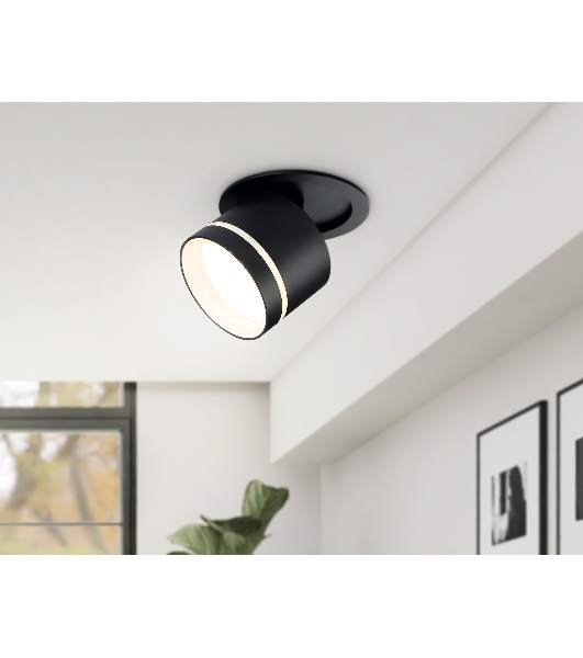 Светильник Ambrella light TA1432 SBK/FR черный песок/белый матовый GX53 D85*95