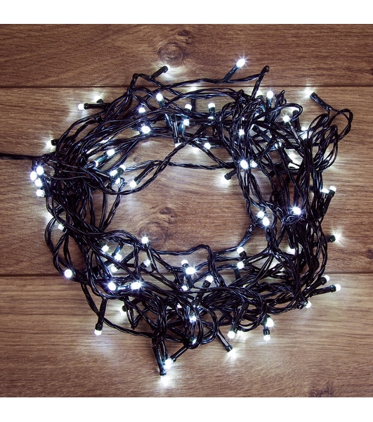 Гирлянда светодиодная Neon-night универсальная Уличная 100 LED белые 10 метров с контроллером