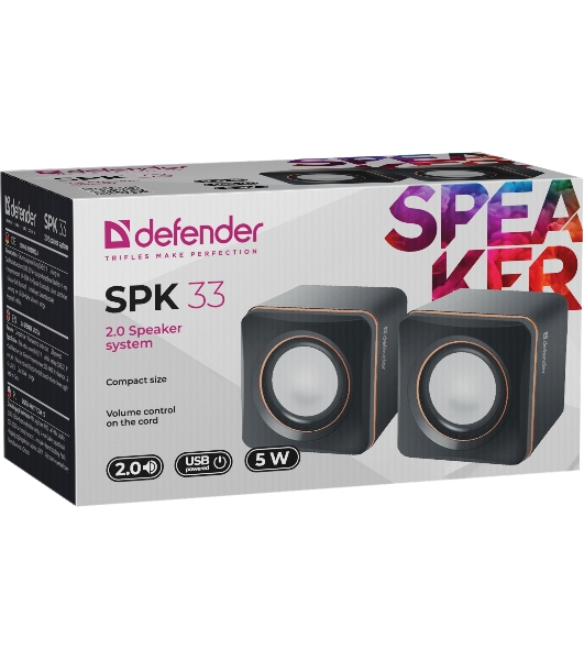 Акустическая система Defender SPK 33 (2.0,5 Вт, питание от USB)