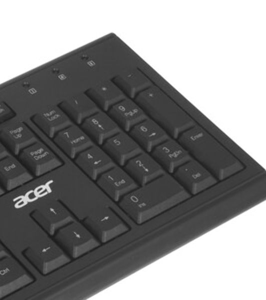 Клавиатура проводная Acer OKW120, USB, черный