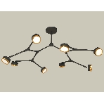 Светильник Ambrella light XB9060152/8 SBK/PYG черный песок/золото желтое полированное GX53 (C9060, N8124), фото4