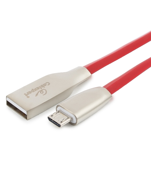 Кабель USB2.0 Cablexpert CC-G-mUSB01R-3M, AM/microB, серия Gold, длина 3м, красный, блистер