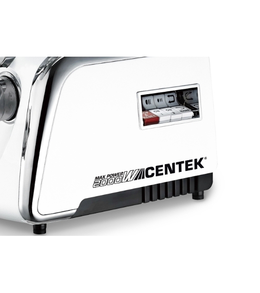 Мясорубка электрическая Centek CT-1602 Juice белый, 2000 Вт, 2.0 кг/мин, реверс, защита от перегрузки, металлический лоток, насадки - 5