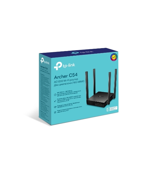 Роутер беспроводной TP-Link Archer C54 AC1200 10/100BASE-TX черный
