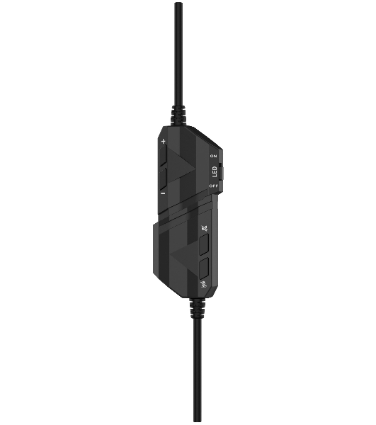 Гарнитура Acer AHW120 чёрный, проводная, USB, подсветка