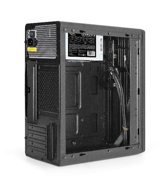 Корпус ExeGate BAA-503U2-UNS500, Mini-Tower, чёрный, 1 x 80/90 мм, БП 500 Вт
