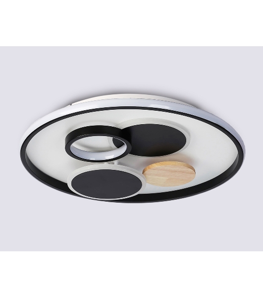 Светильник Ambrella light FL4802 WH/BK белый/черный 3000K-6400K 70W D500*95 (ПДУ ИК)