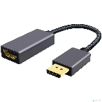 Кабель-переходник DP --> HDMI-F 0.2m, серый металлик, оплетка, 4K@60Hz, Telecom (TA560), фото12