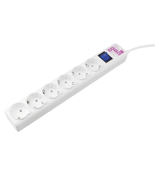 Фильтр-удлинитель PowerCube (SPG(5+1)-16B-3M) 6 розеток, 3м,16А/3,5 кВт, белый