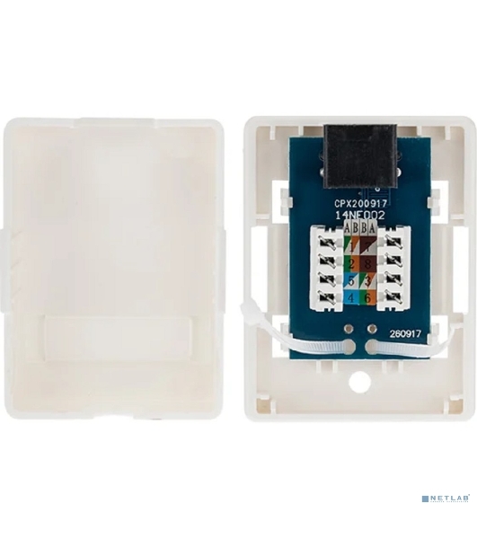 Розетка компьютерная внешняя Rexant 1-порт RJ-45 (8P8C), UTP неэкранированная, категория 6